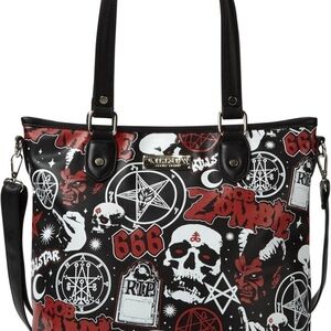 Killstar Edgy Black and Red Tote